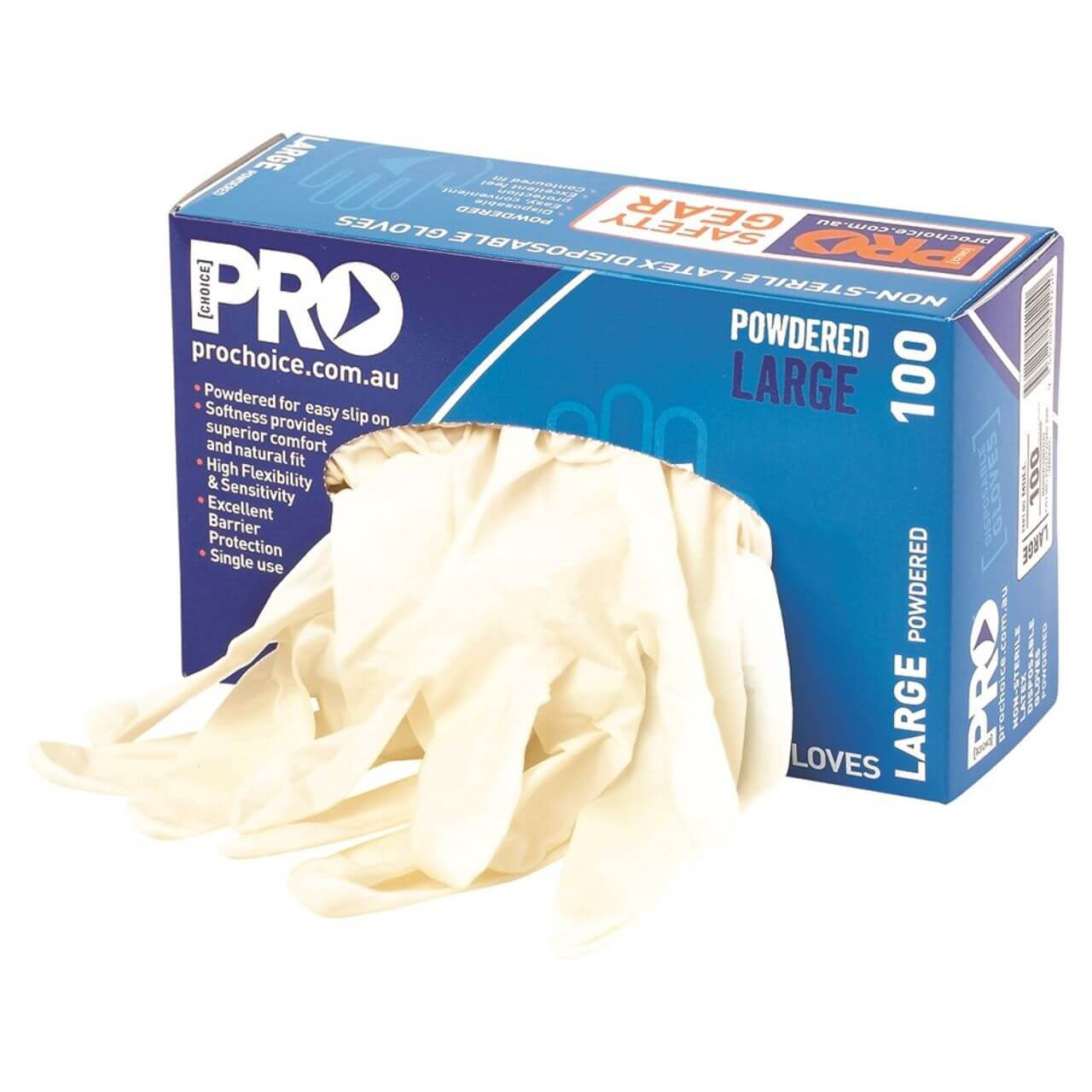 Prochoice Disposable Latex Powdered Gloves 100/box