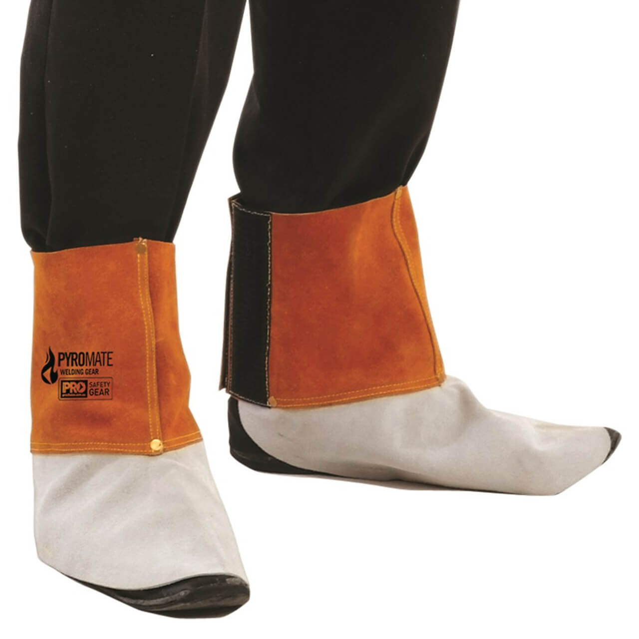 Prochoice Chrome Leather Welding Spats Velcro