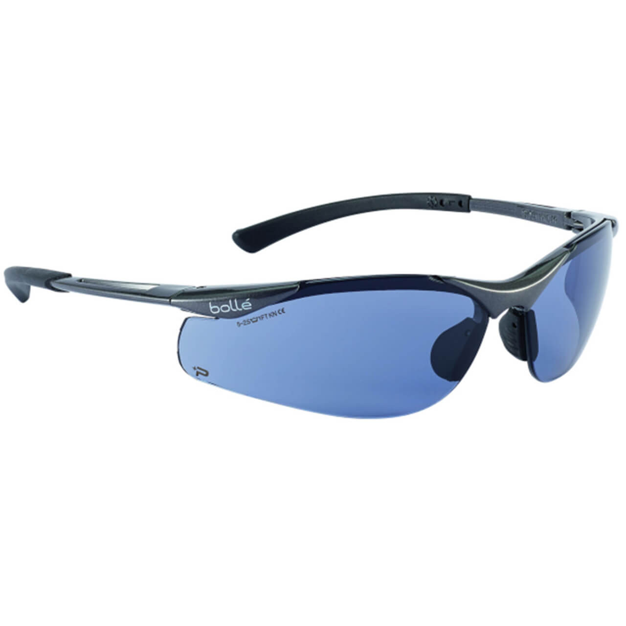 Bolle Contour Dark Gun Frame Platinum AS/AF Smoke Safety Spec