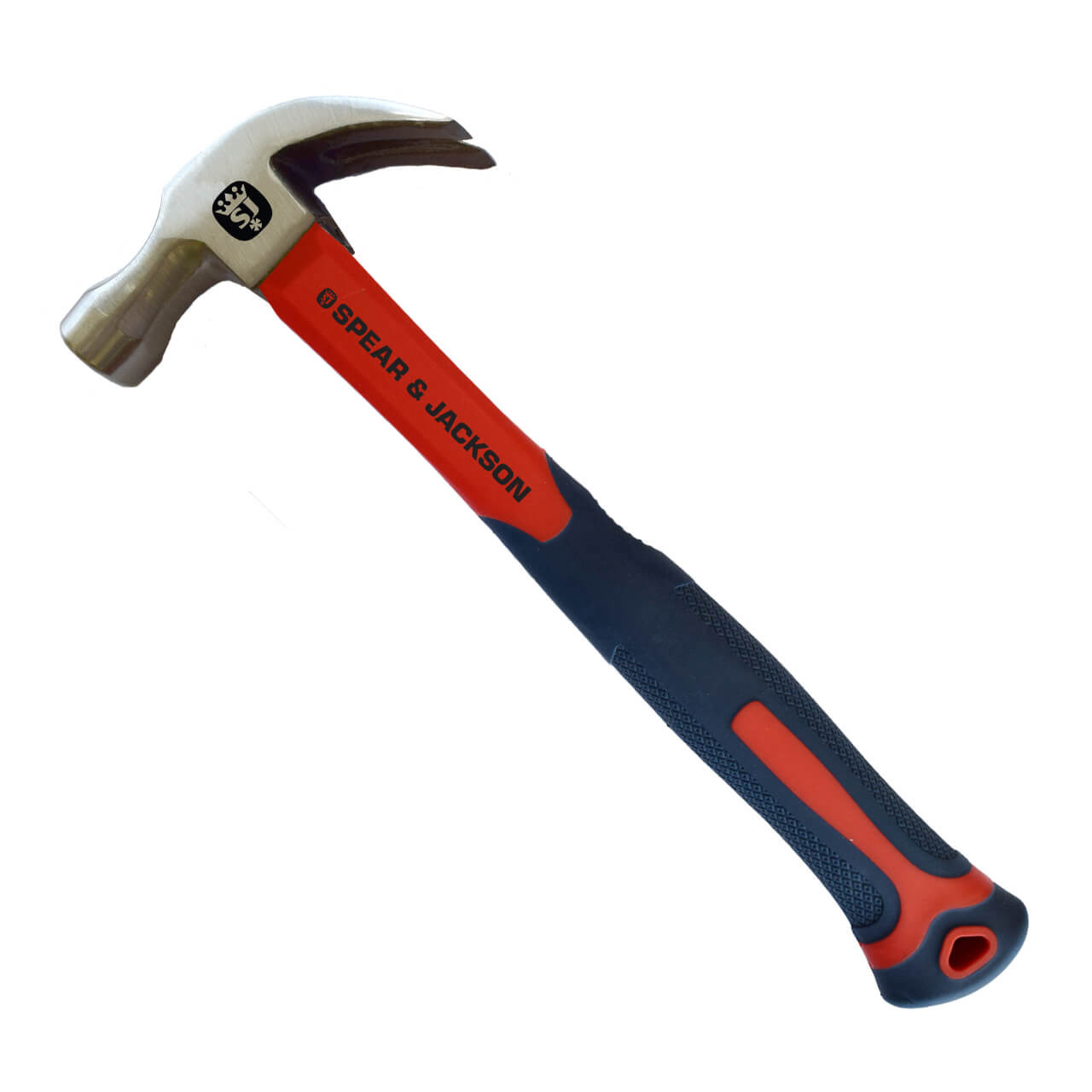 Spear & Jackson 24oz Claw Hammer With Fibreglass Handle