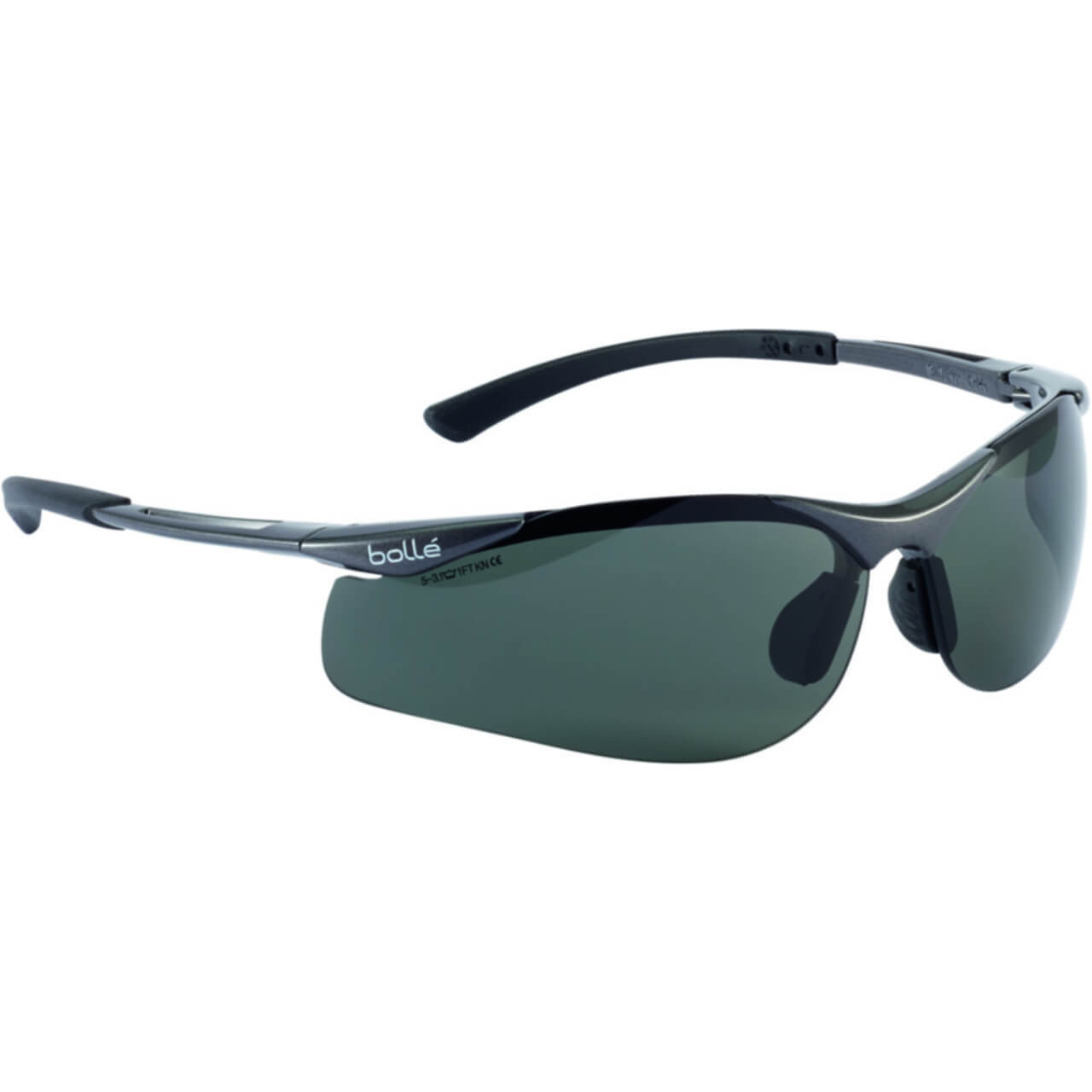 Bolle Contour Dark Gun Frame Grey Polarised Lens Safety Spec