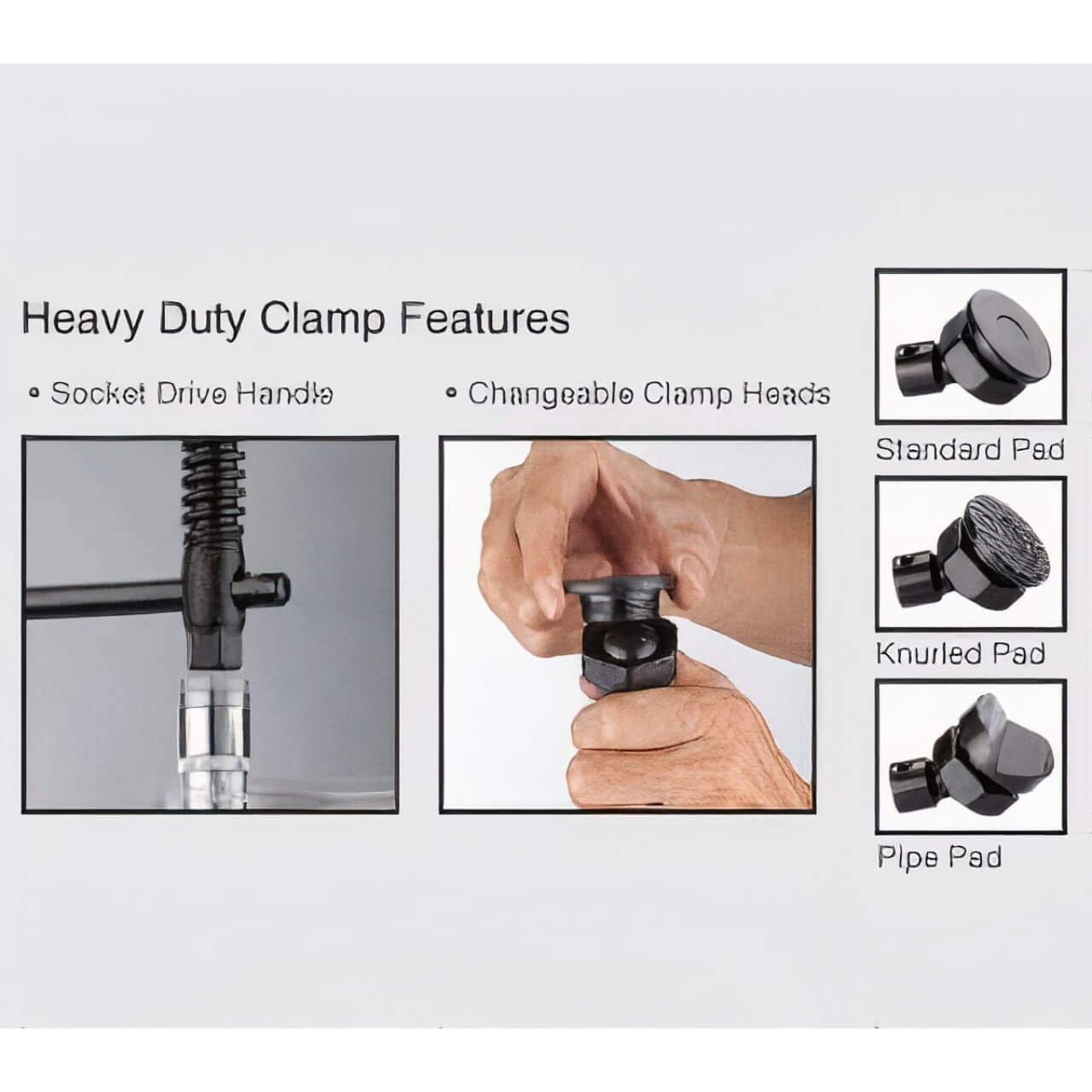 Trademaster 1500 x 175mm 2200kg Heavy Duty Clamp