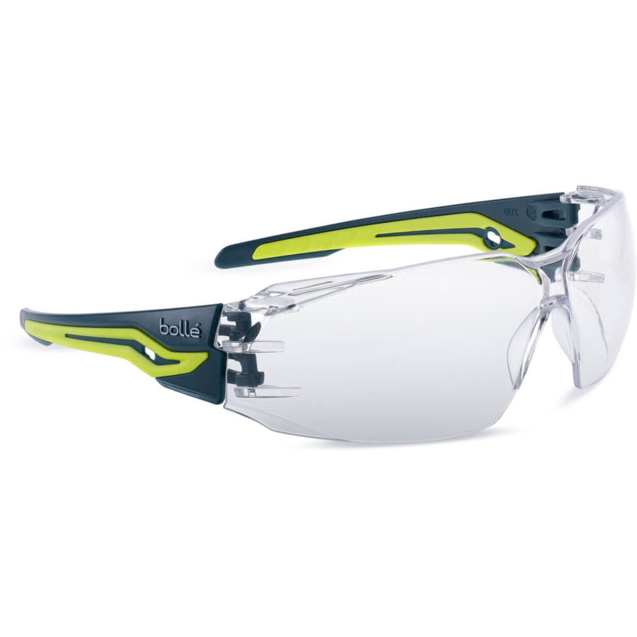 Bolle SILEX+ Forest / Yellow Temples Platinum AS/AF Clear Lens