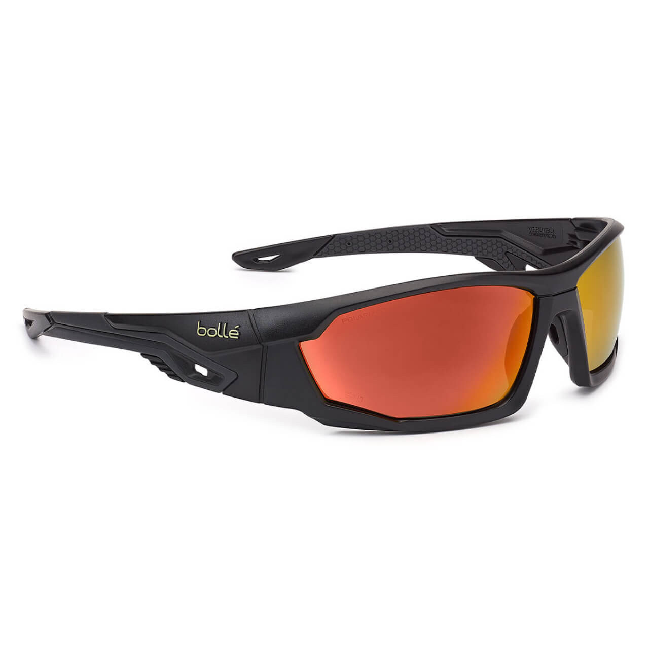 Bolle Mercuro Grey / Black Temples Red Flash Polarised Lens inc Soft Drawstring Pouch