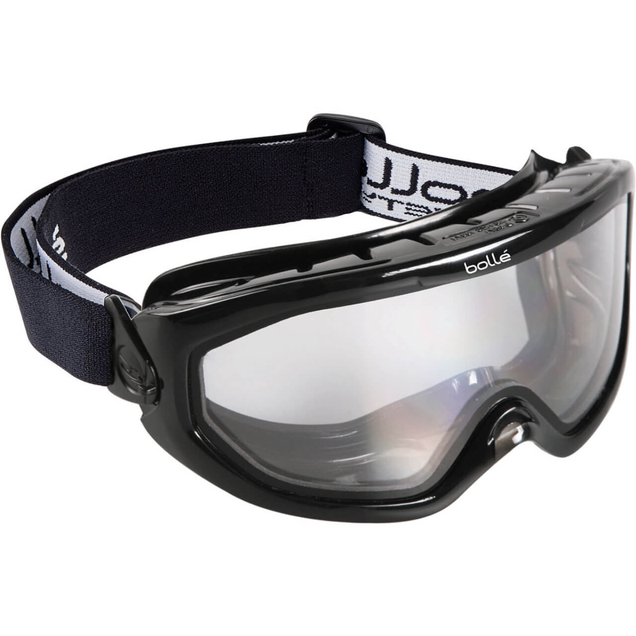 Bolle Blast Duo Charcoal PVC Frame AS/AF Clear Goggle. Top Vent Closed inc Foam