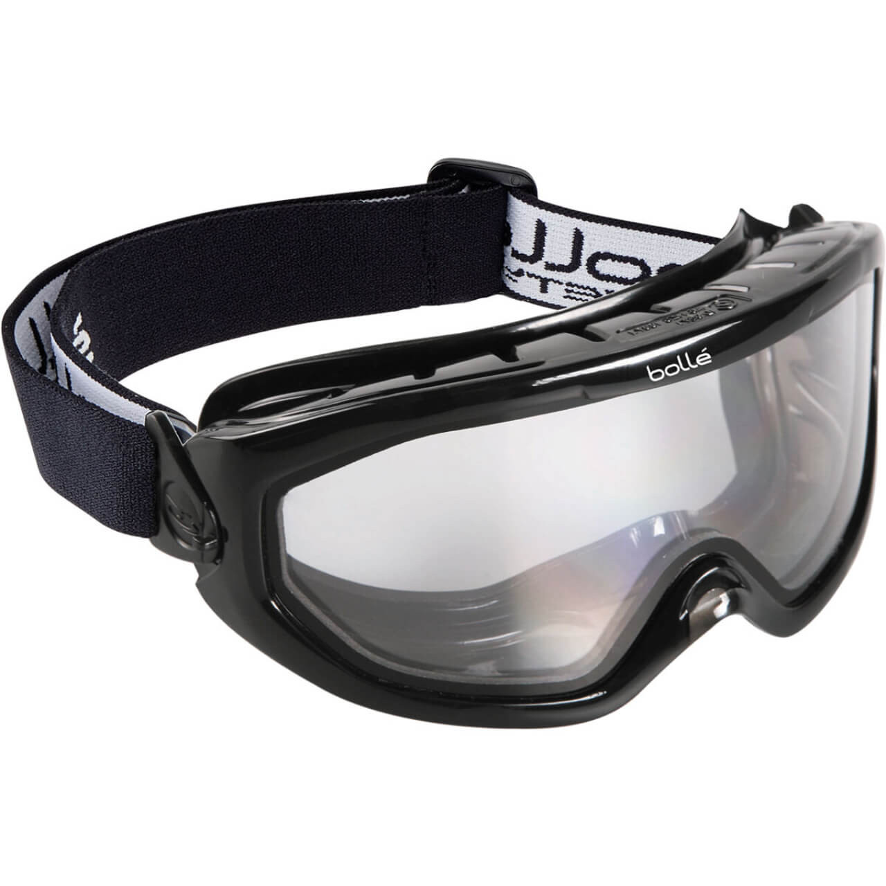 Bolle Blast Duo Charcoal PVC Frame AS/AF Clear Goggle. Top Vent Closed Inc Foam