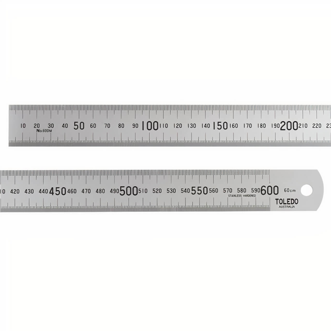 Toledo 600mm Stainless Steel Single Sided Rule Metric