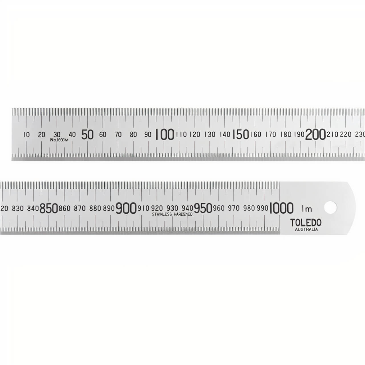 Toledo 1000mm Stainless Steel Singled Sided Rule Metric