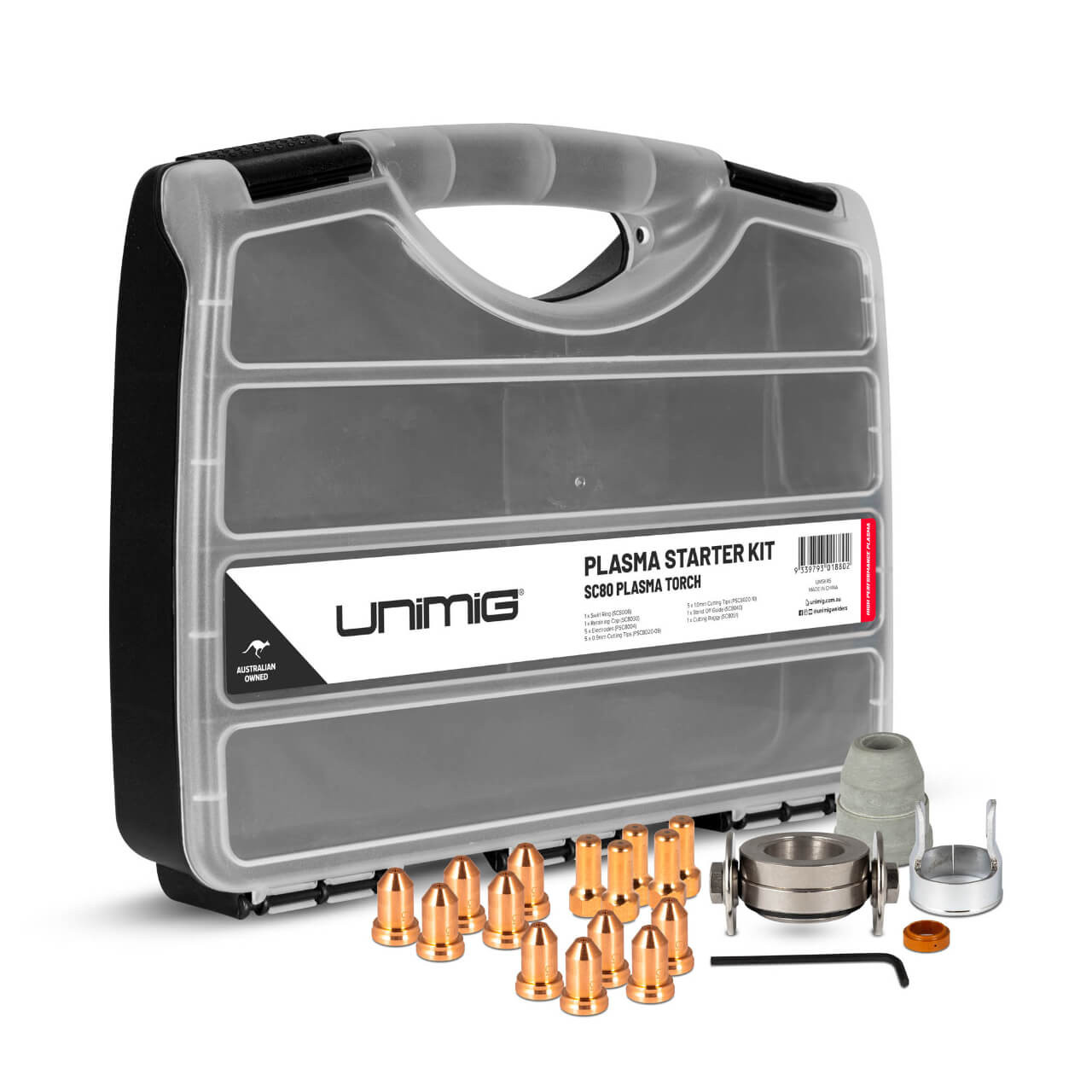 Unimig SC80 Plasma Consumable Starter Kit Unimig SC80 Plasma Consumable Starter Kit