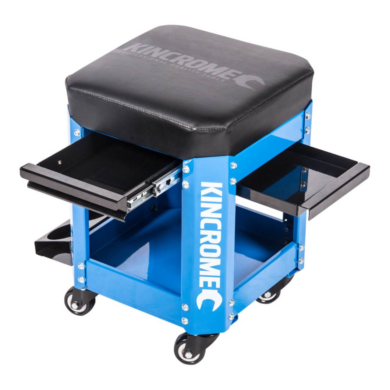 Kincrome Electric Blue 2 Drawer Workshop Creeper Seat