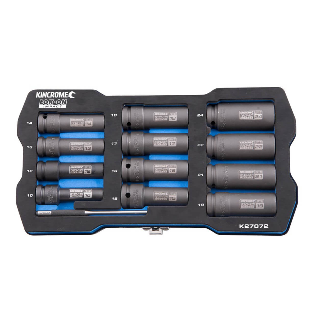 Kincrome 1/2 Dr Lok-On Deep Impact Socket Set Metric 12pce