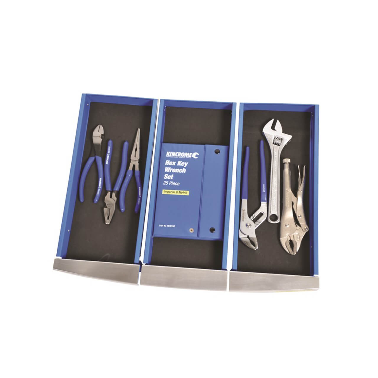 Kincrome Contour Workshop Tool Kit 208pce With 15 Drawer Tool Chest 26”