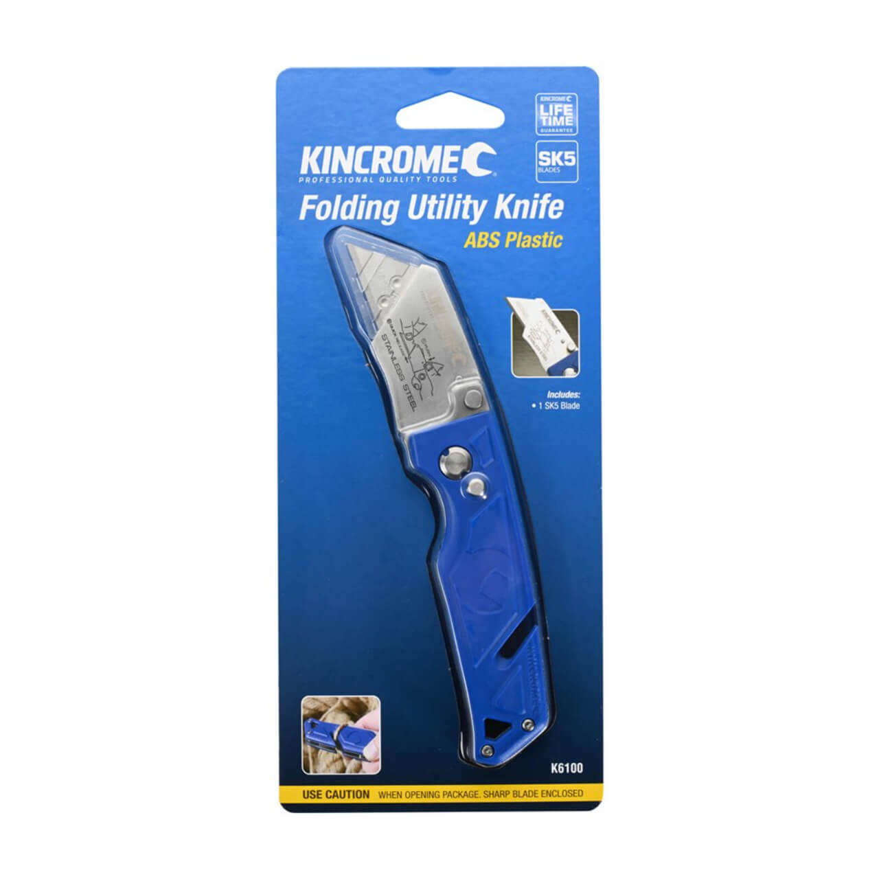 Kincrome Folding Utility Knife Plastic