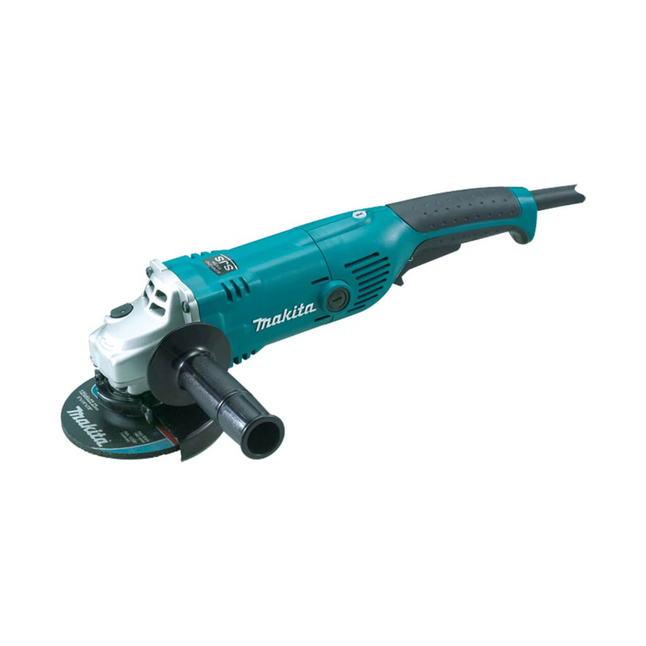 Makita 125mm (5”) Angle Grinder. 1450W. Constant Speed Control. soft start. current limiter. anti-restart. SJS