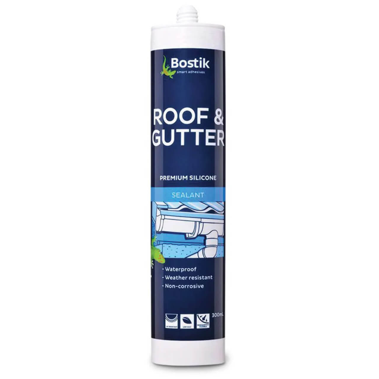 Bostik Roof and Gutter Premium Silicone Sealant Grey 300g