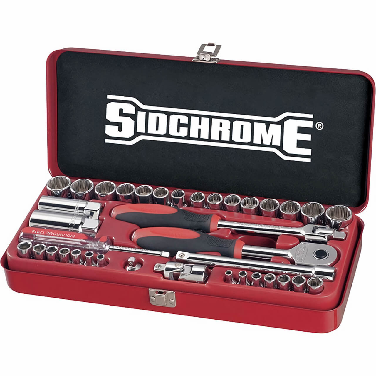 Sidchrome 1/4 & 3/8 Dr Socket Set Metric & Imperial 38pce