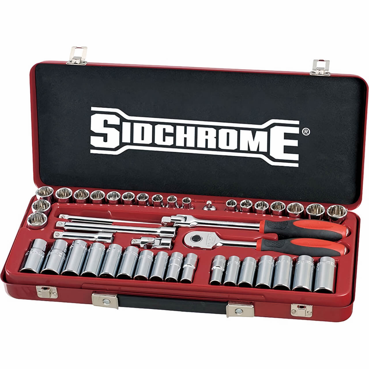 Sidchrome 3/8 Dr Socket Set Metric & Imperial 43pce