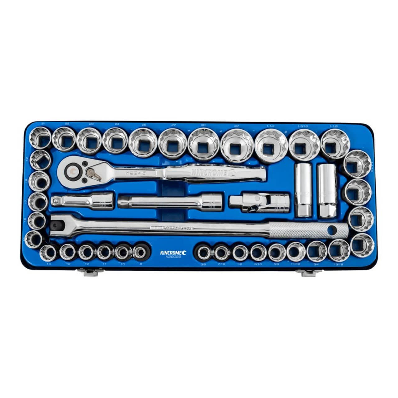 Kincrome 1/2 Dr Std Hand Socket Set Metric & Imperial 42pce