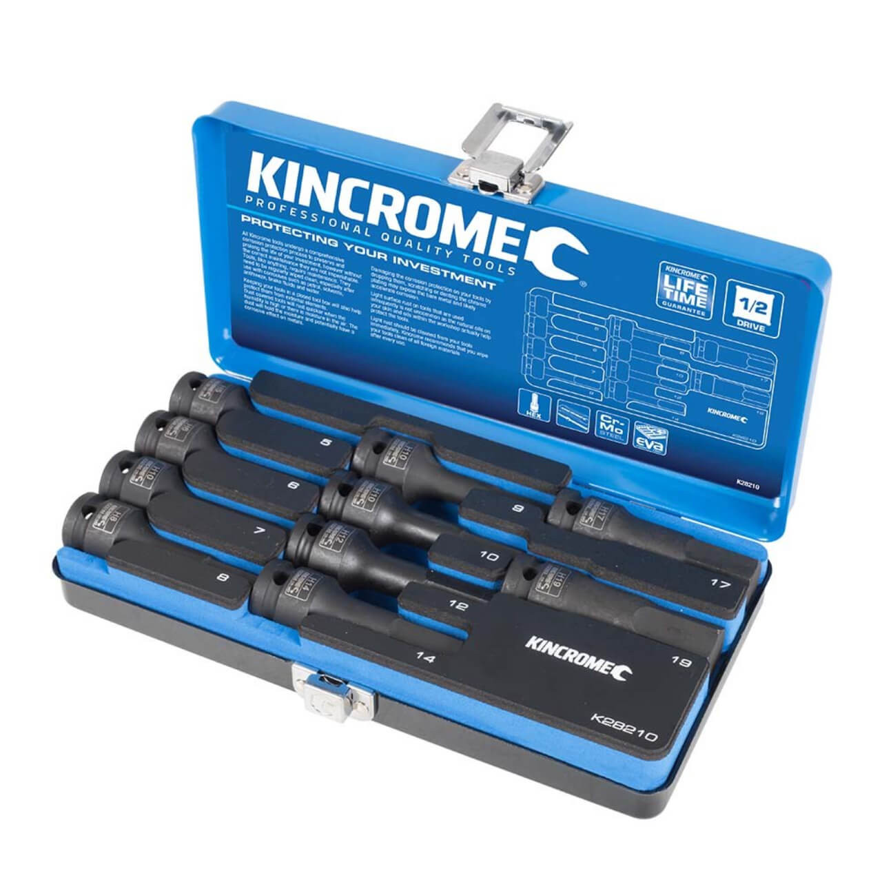 Kincrome 1/2 Dr Inhex Impact Socket Set Metric 10pce