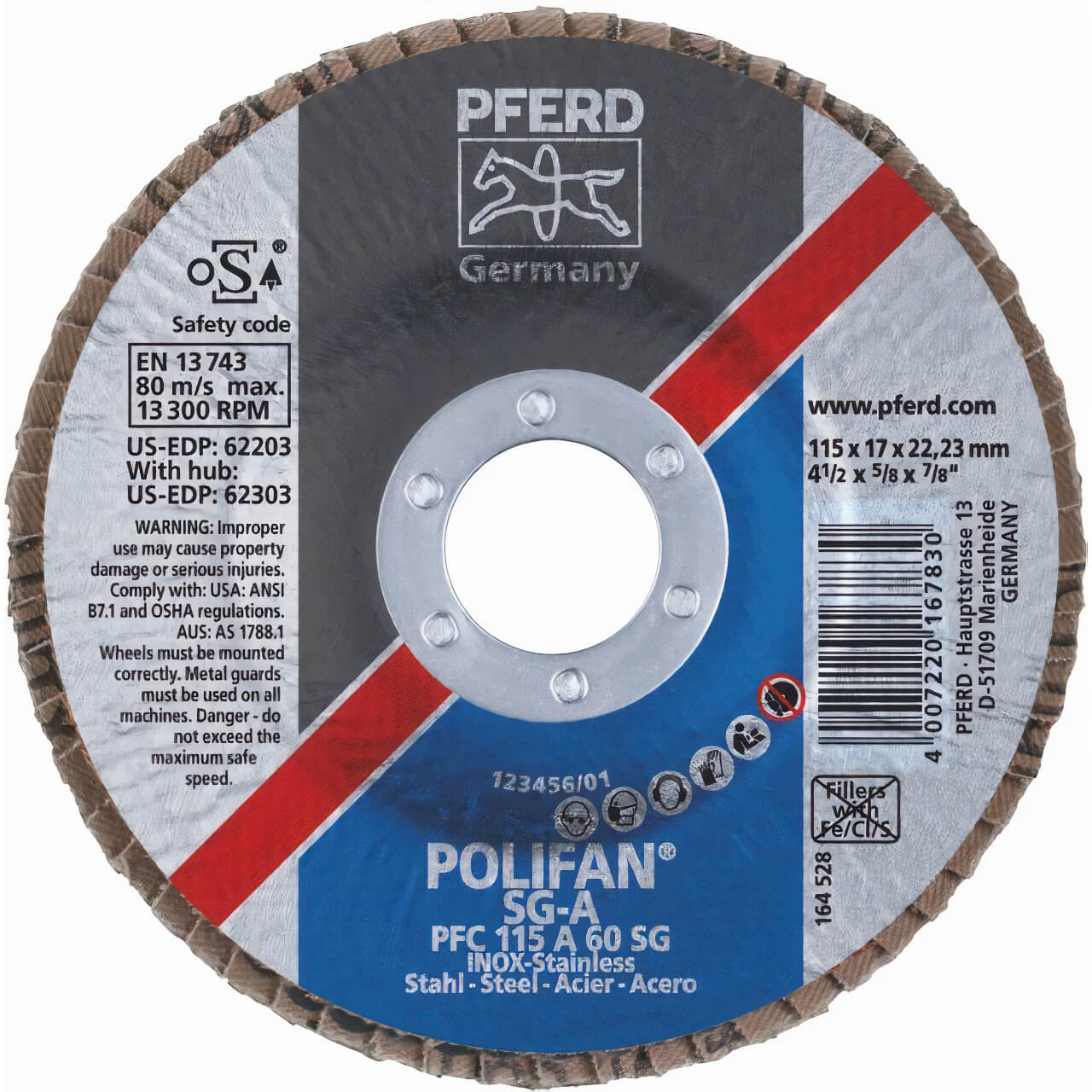 Pferd PFF 100mm 60g Alox Flap Disc