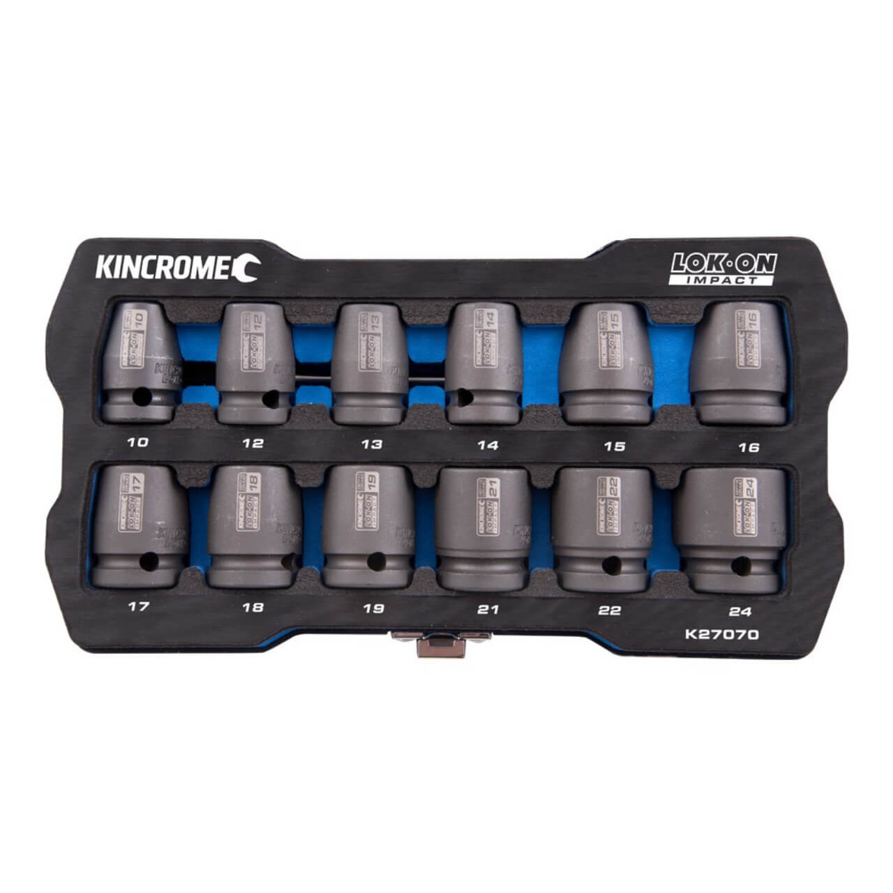 Kincrome 1/2 Dr Lok-On Impact Socket Set Metric 12pce
