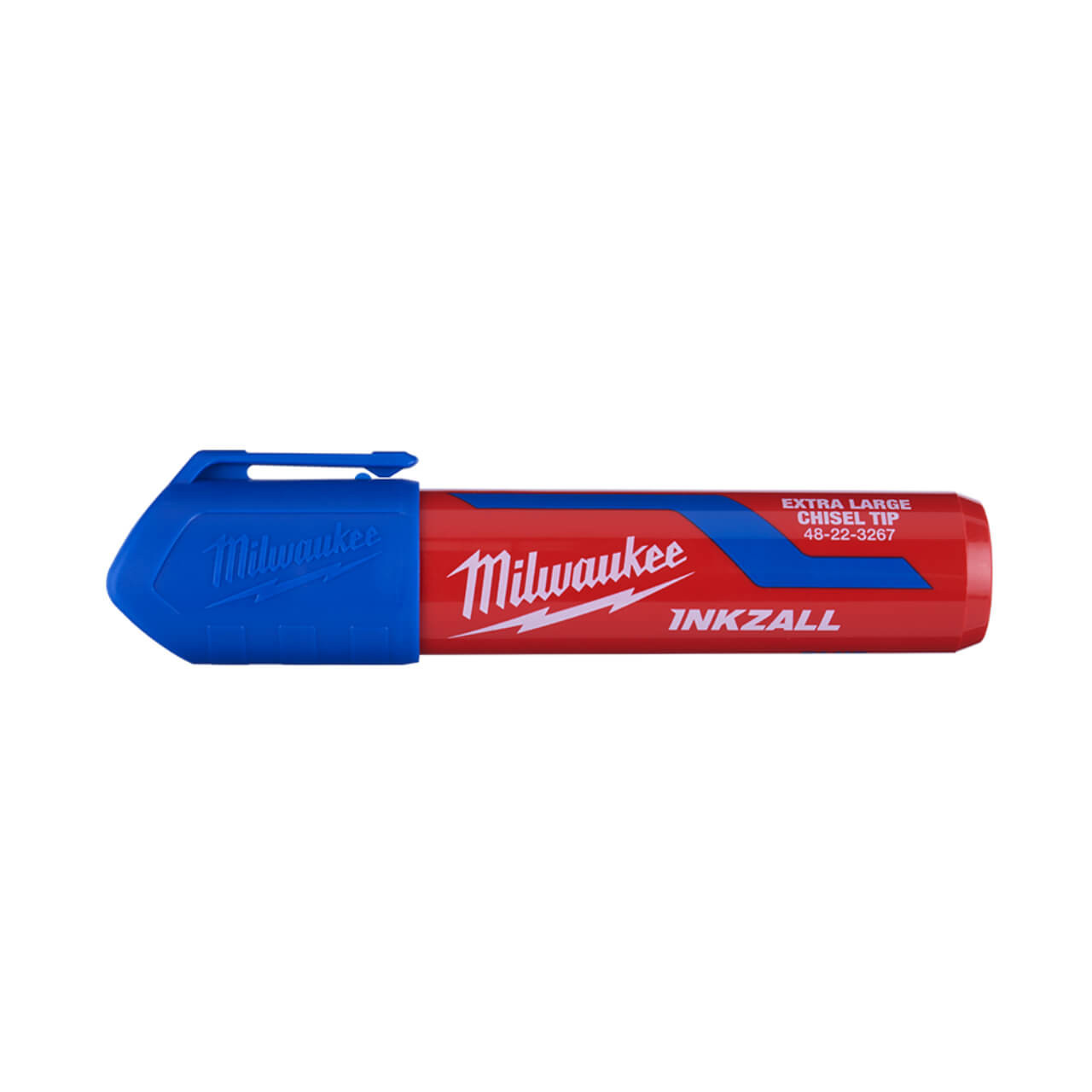 Milwaukee Inkzall Blue Extra Large Chisel Tip Marker 12pk