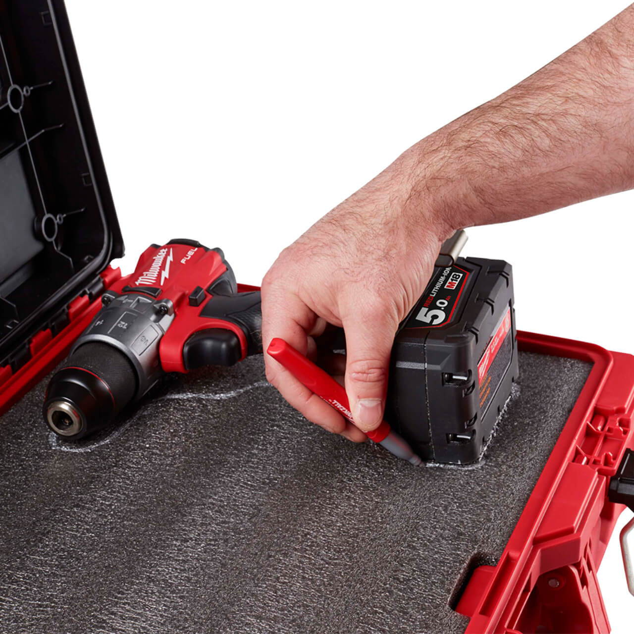Milwaukee Packout Tool Box with Foam Insert