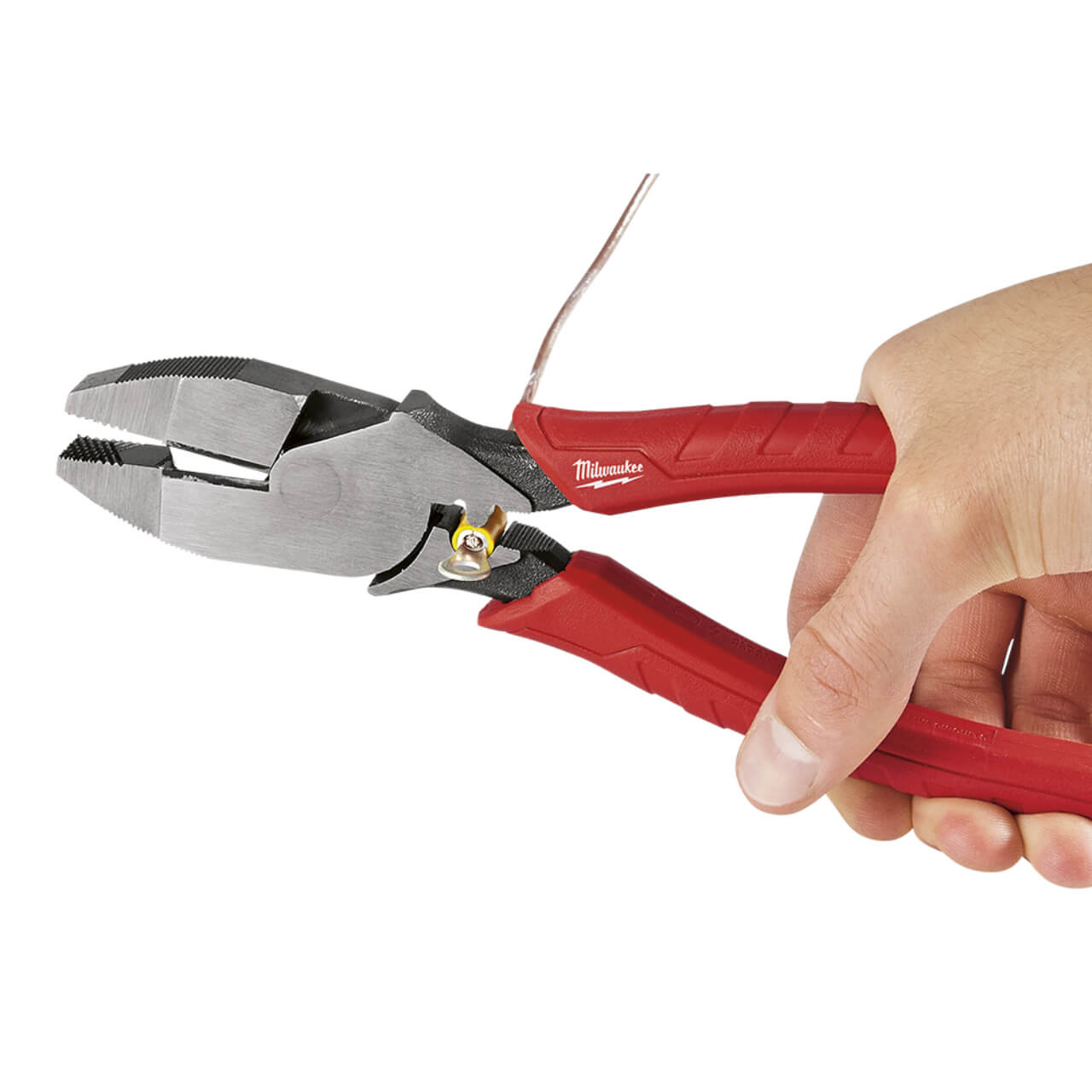 Milwaukee 230mm Linemans Pliers With Crimper