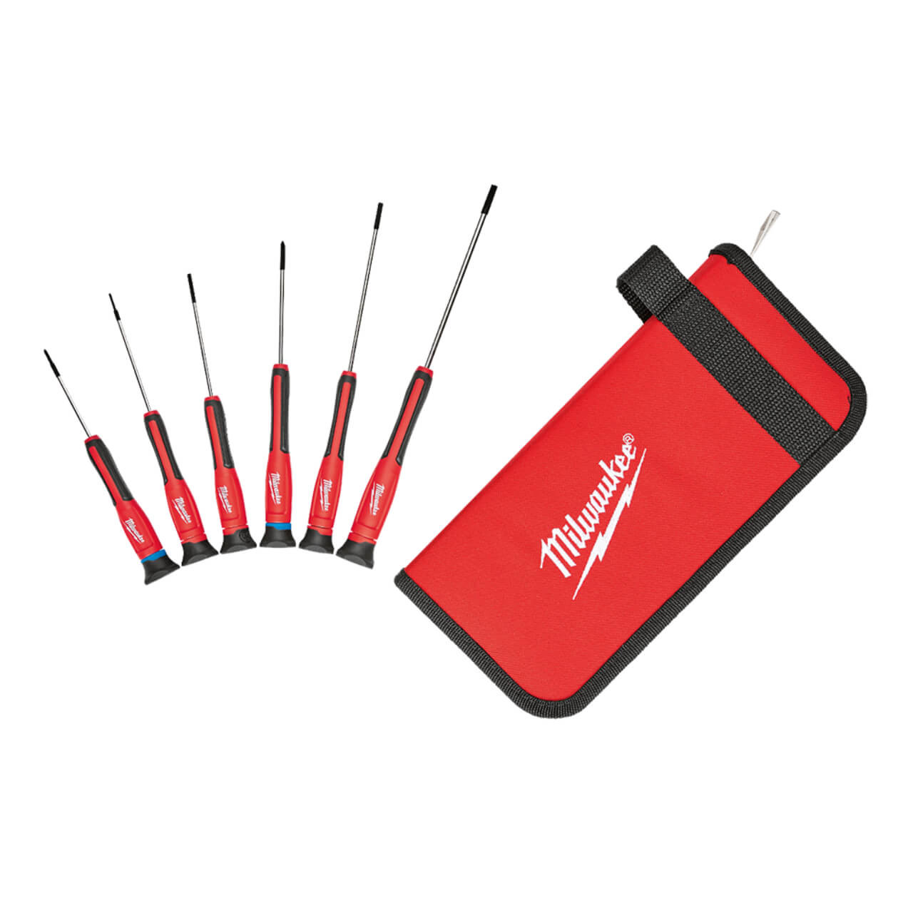 Milwaukee Precision Screwdriver Set With Case 6pce