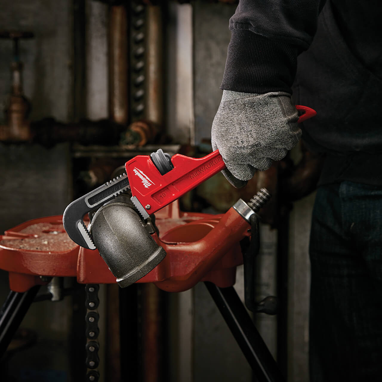 Milwaukee 254mm Steel Pipe Wrench