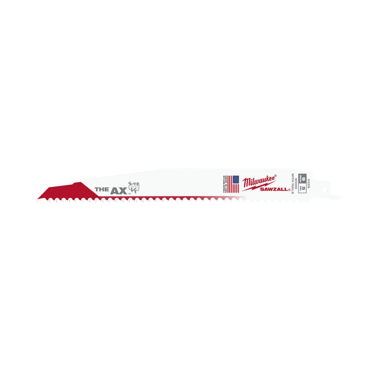 Milwaukee Sawzall 230mm 5tpi The Ax Wood Demolition Reciprocating Saw Blade 5pk