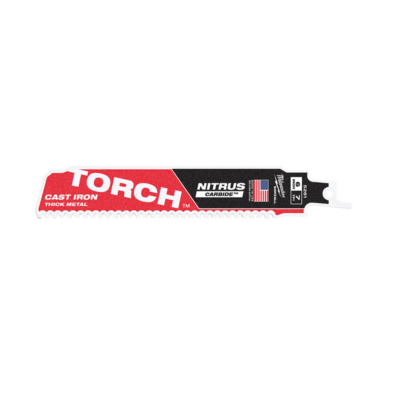 Milwaukee Sawzall 150mm 7tpi The Torch With Nitrus Carbide Reciprocating Saw Blade
