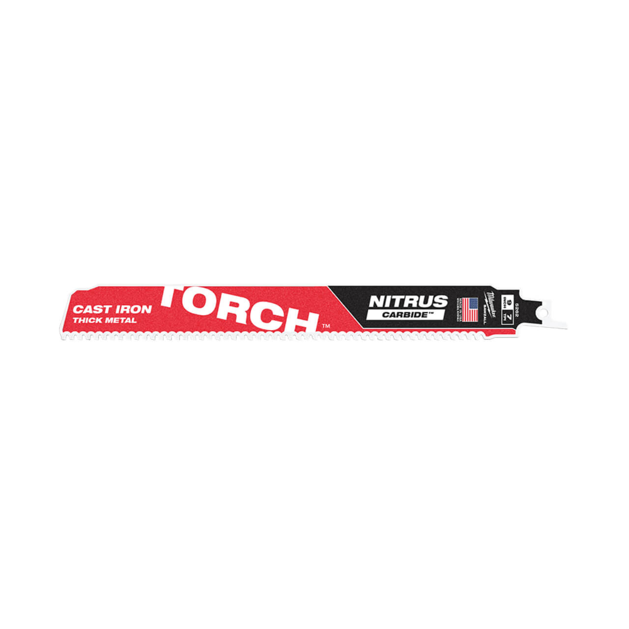 Milwaukee Sawzall 230mm 7tpi The Torch With Nitrus Carbide Reciprocating Saw Blade