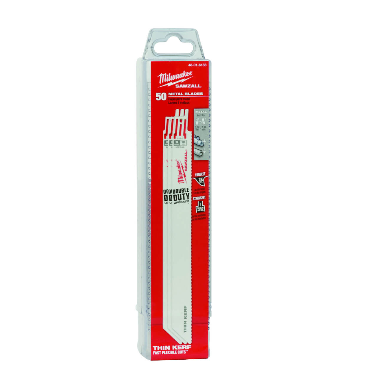 Milwaukee Sawzall 230mm 18tpi Thin Kerf Reciprocating Saw Blade 50pk