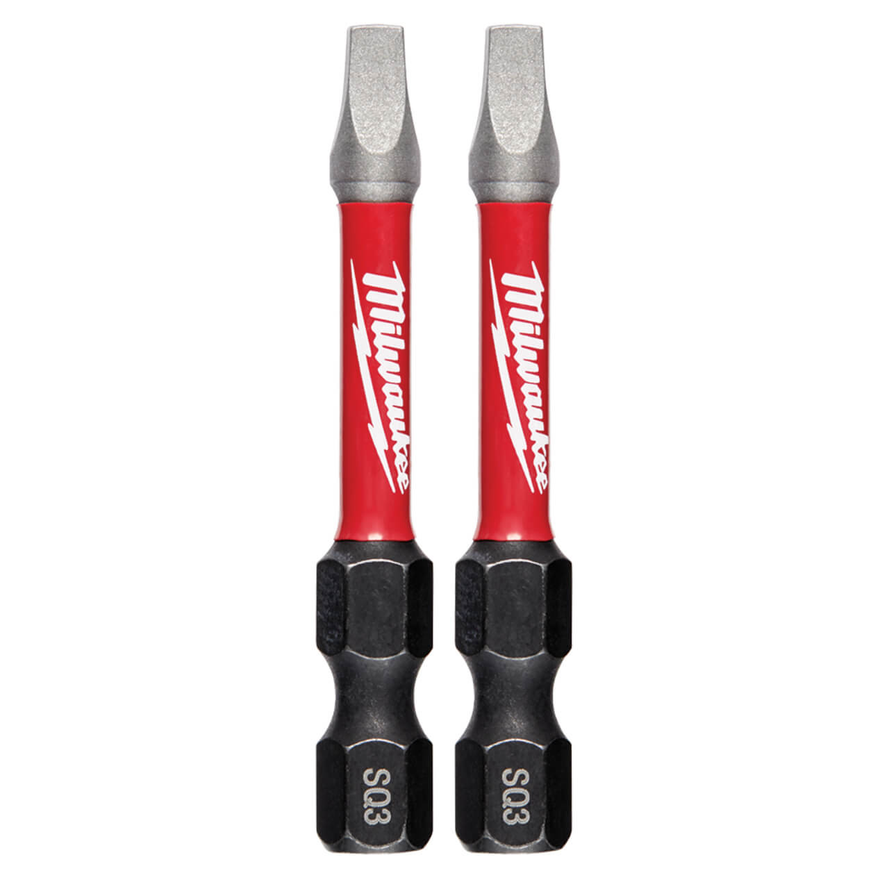 Milwaukee Shockwave 50mm (2”) Square Recess #3 Power Bit 2pk