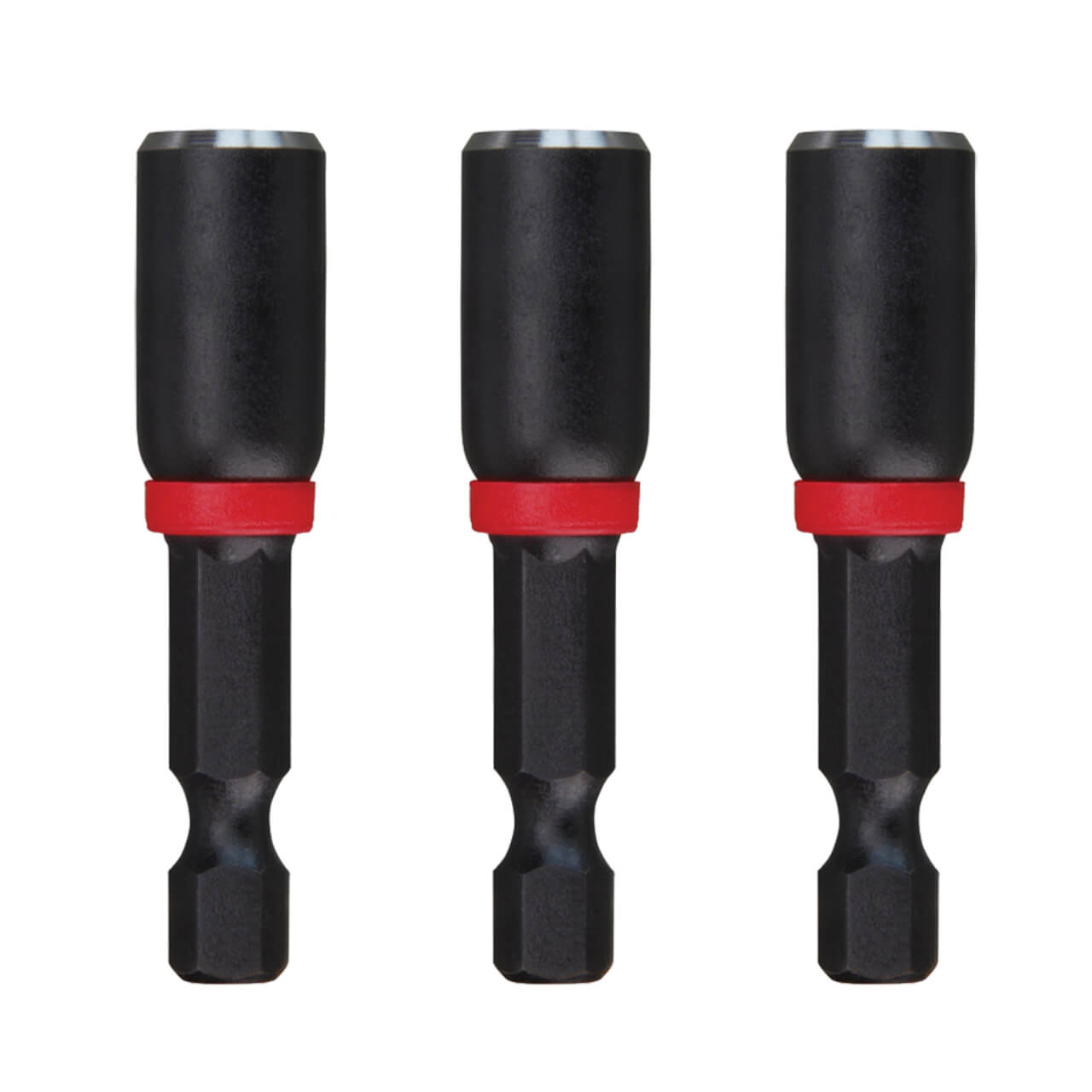 Milwaukee Shockwave 1/4x50mm (2”) Power Bit Magnetic Nutdriver 3pk