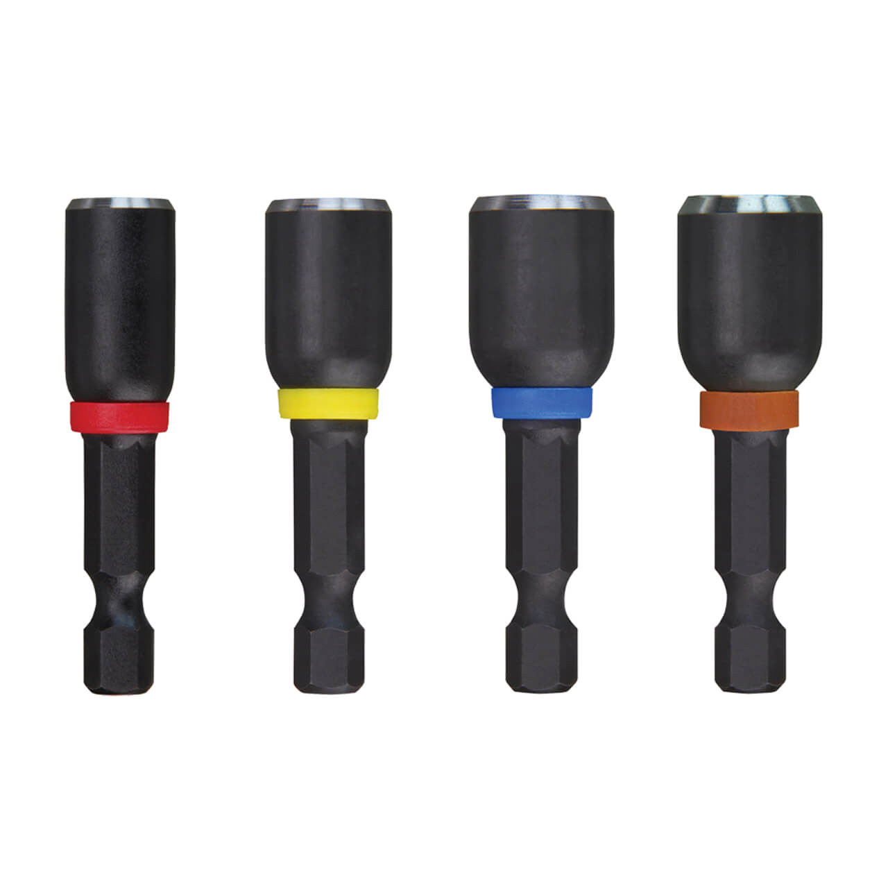 Milwaukee Shockwave 50mm Magnetic Nutdriver Bit Set 1/4, 5/16, 3/8, 7/16 4pce
