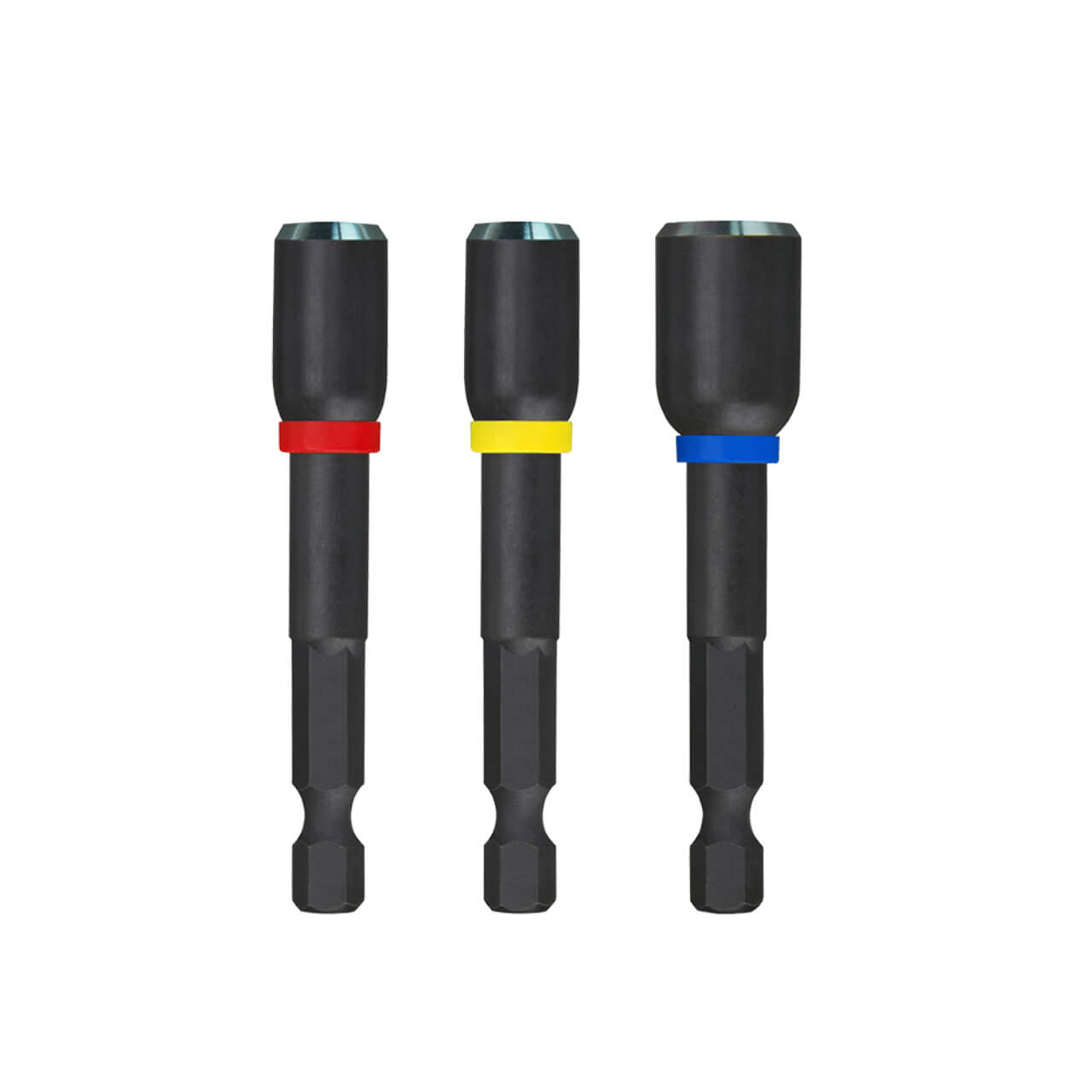 Milwaukee Shockwave 65mm Magnetic Nutdriver Bit Set 1/4, 5/16, 3/8 3pce