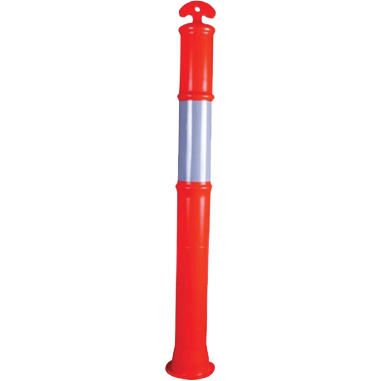 Hi-Vis Orange Bollard With 6kg Rubber Base