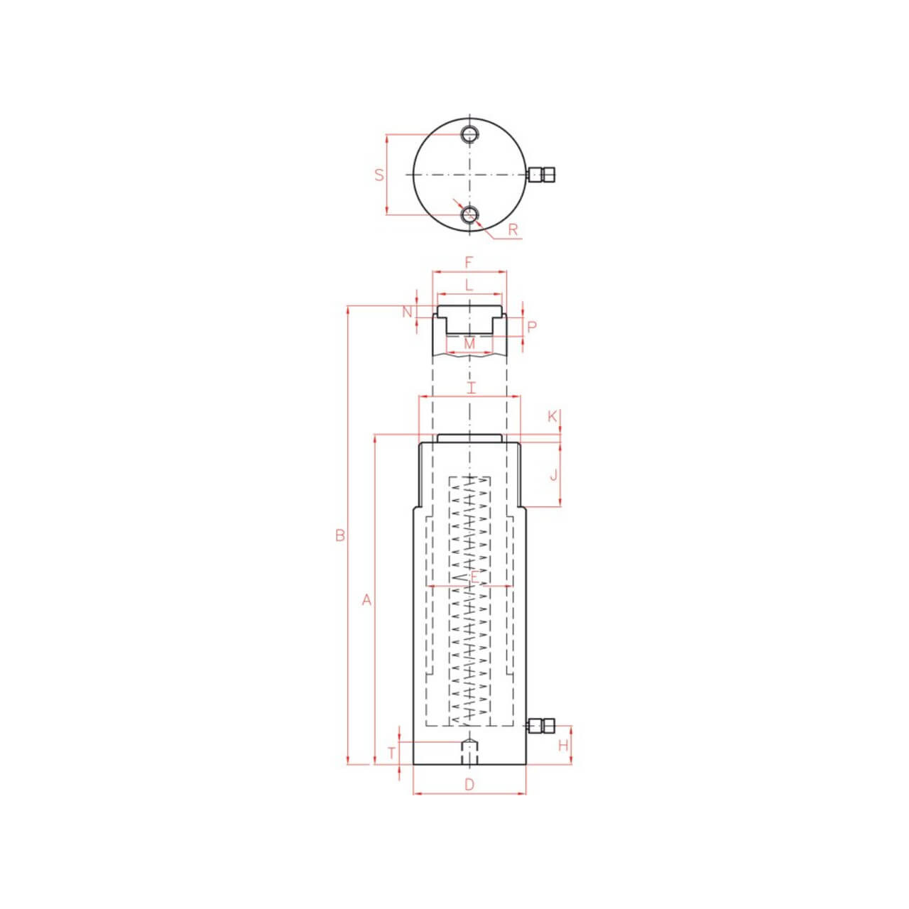 Larzep Cylinder S/A S/R 23 T 102 mm Stroke