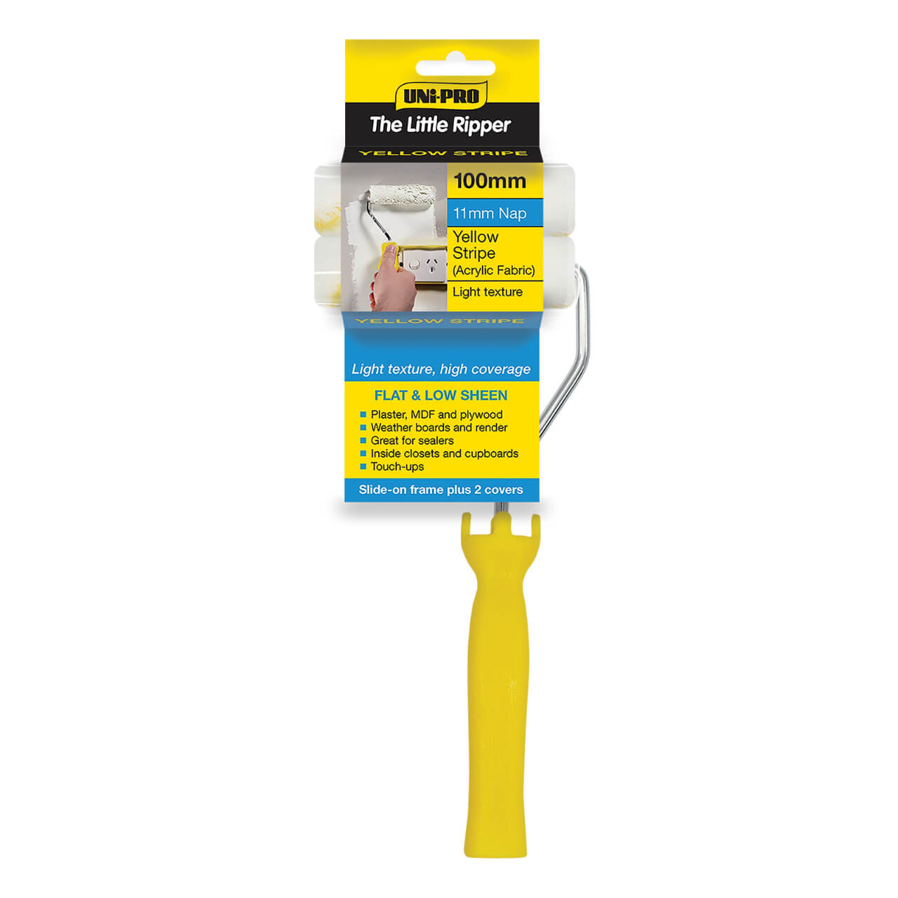 UNi-PRO ”Little Ripper” Walls & Ceilings Set Yellow Stripe, 11mm Nap