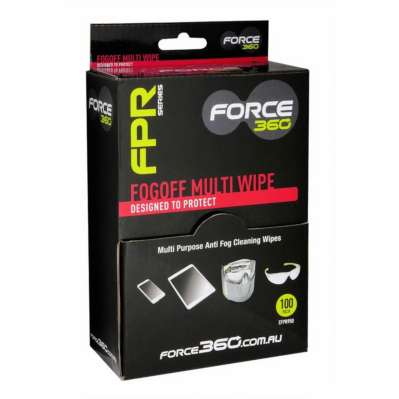 Force360 FogOff Multi Cleaning Wipes 100/box