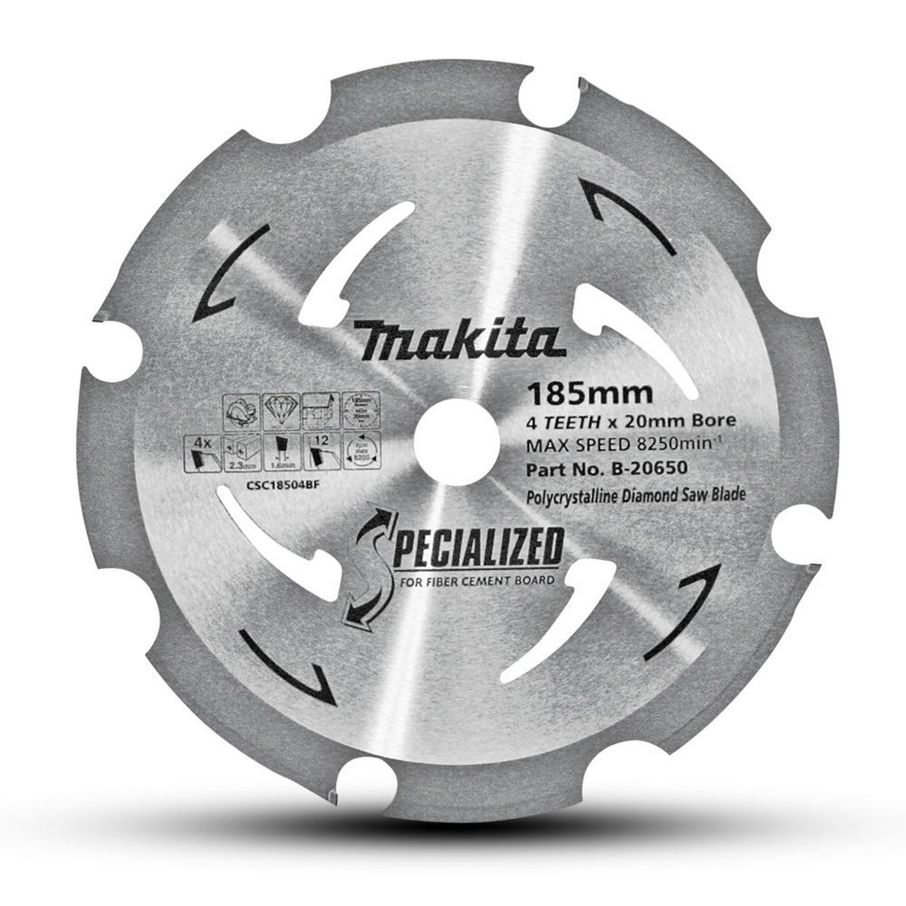 Makita Pcd Fibre Cement Saw Blade 185mm X 20mm X 4t