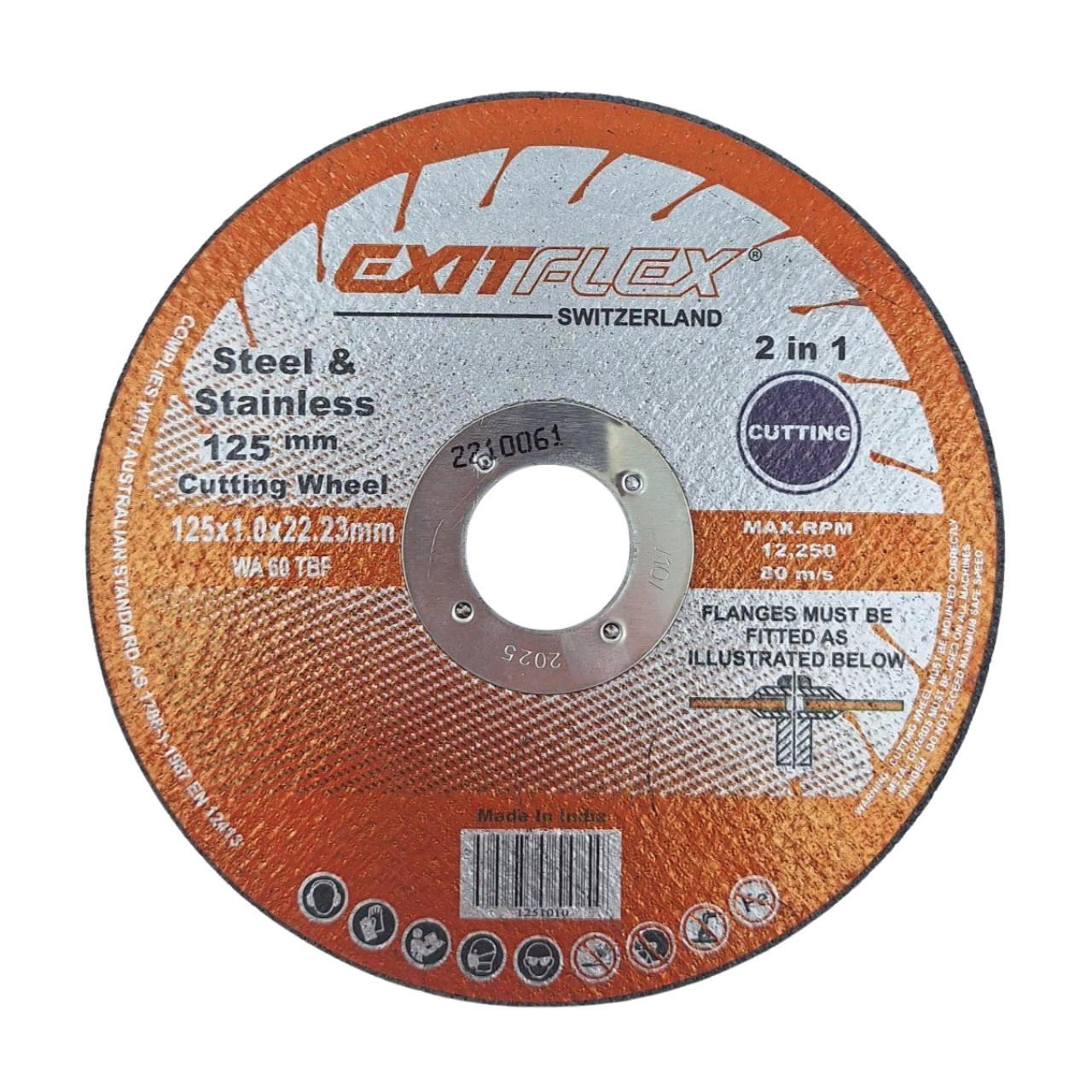 Exitflex 125x1.0x22.23mm 2in1 T41 Cutting Disc 50/box