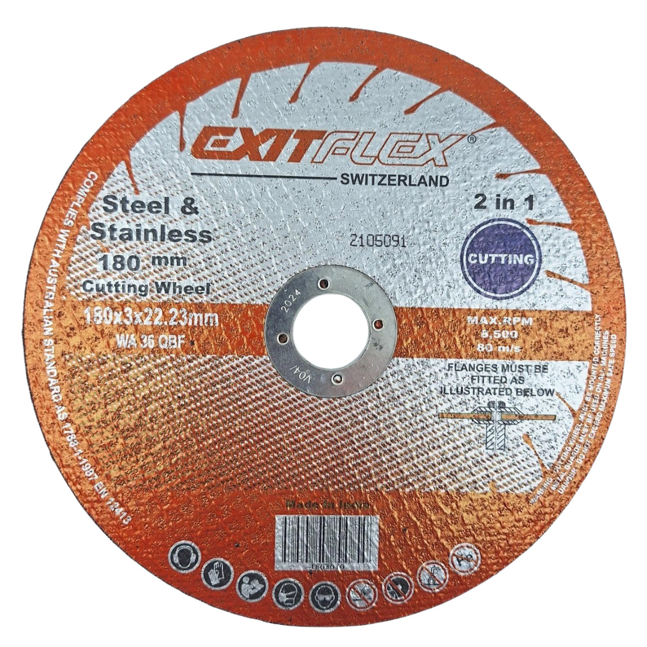 Exitflex 180x3.0x22.23mm 2in1 T41 Cutting Disc 50/box