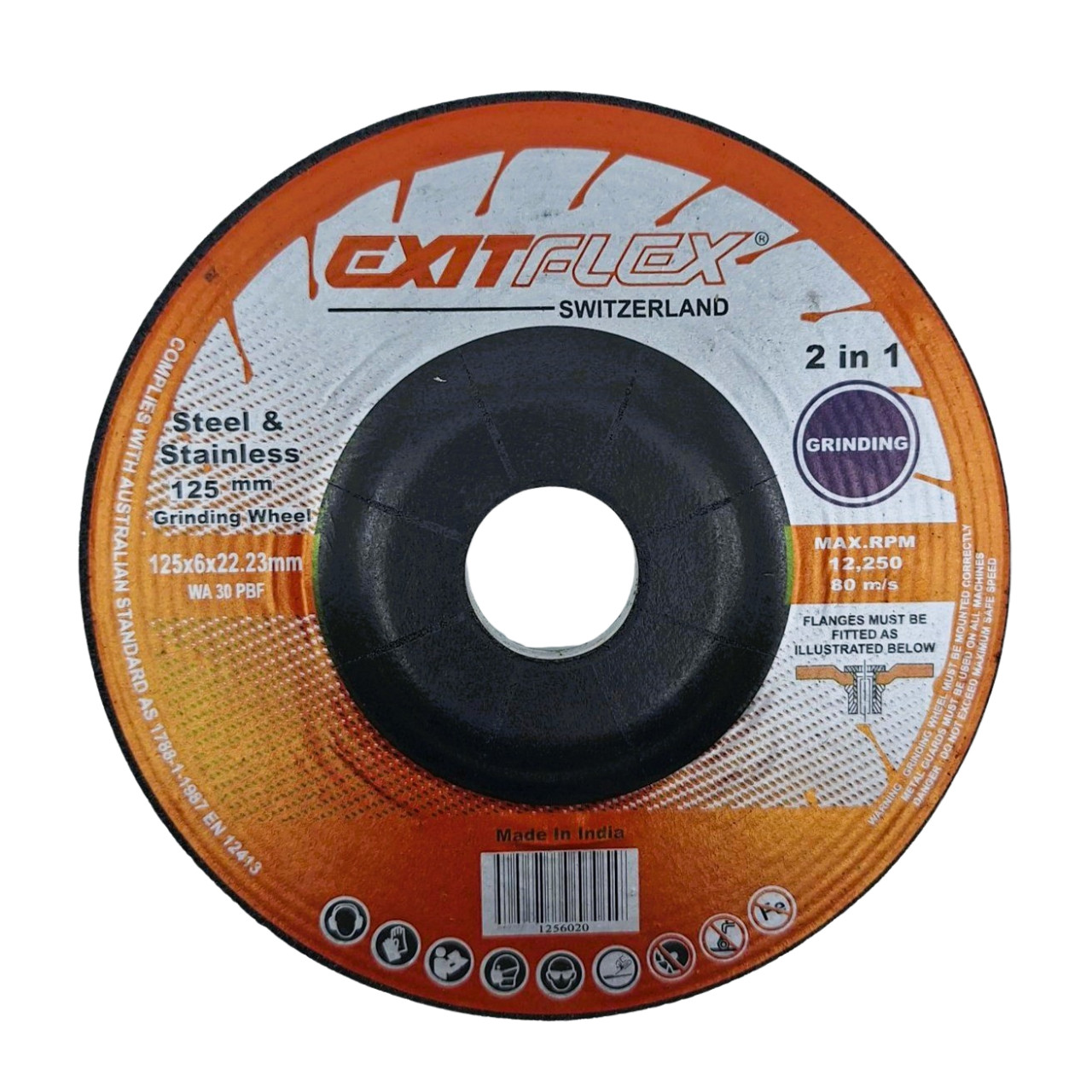 Exitflex 125x6.0x22.23mm 2in1 T27 Grinding Disc 25/box