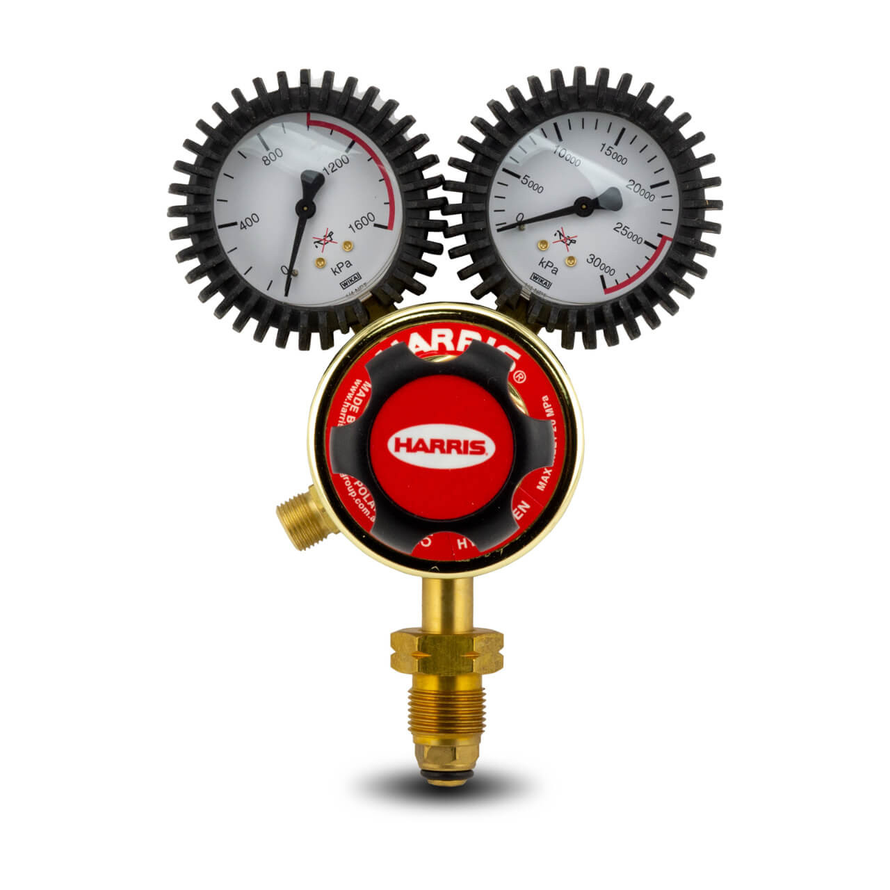 Harris 825 Hydrogen Regulator. Vertical Inlet. 0-1000kpa
