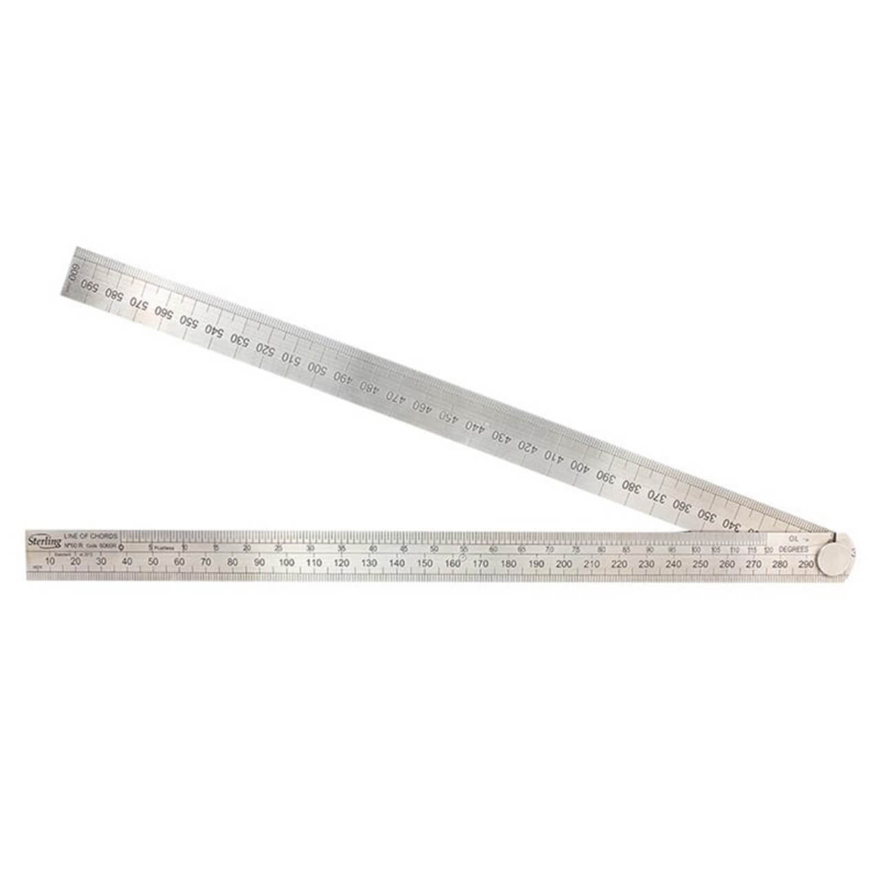 Sterling 600mm 60R Folding Line of Chords Rule Sterling 600mm 60R Folding Line of Chords Rule