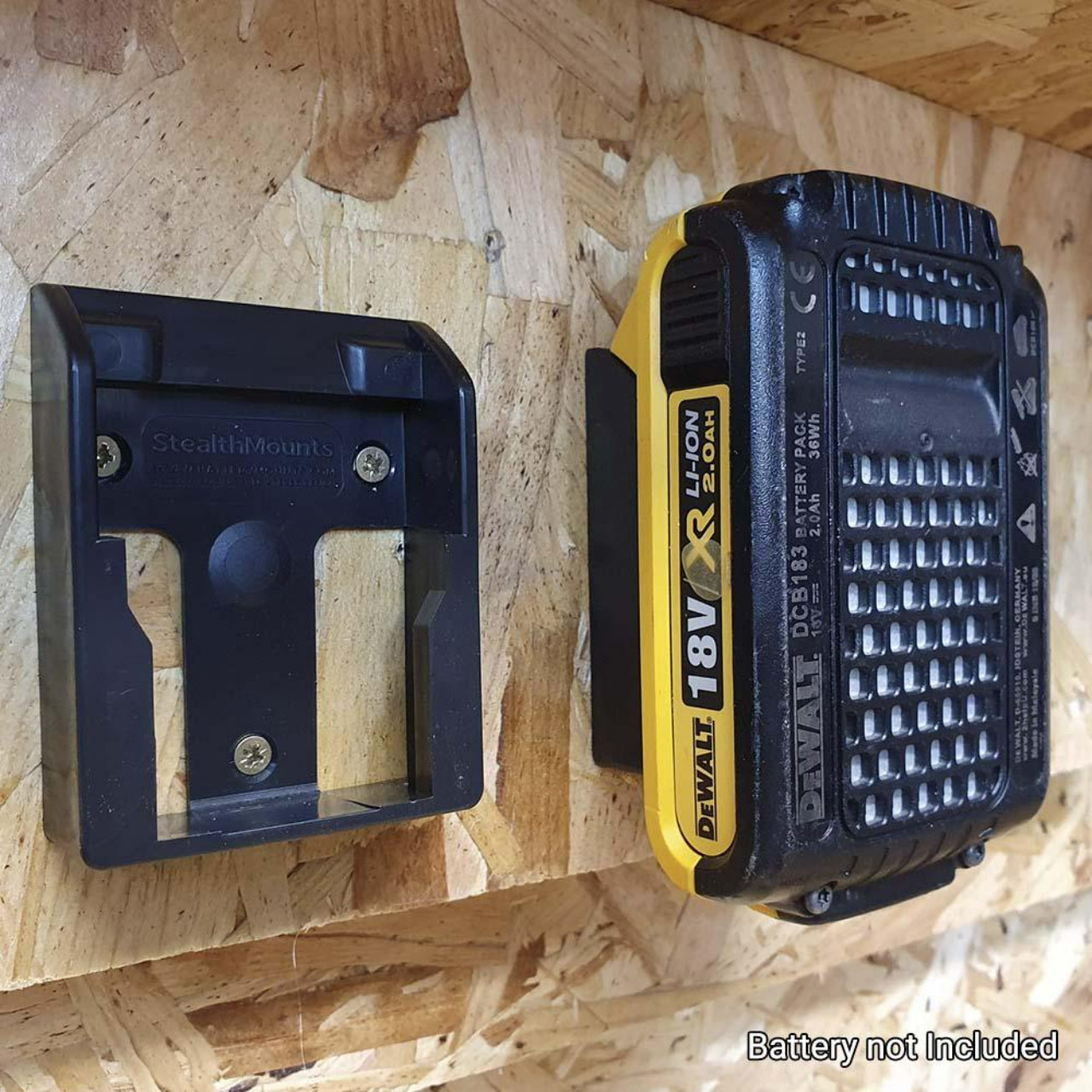 Tool Mounts Black Battery Mounts suit DeWalt XR 20V 6pk Tool Mounts Black Battery Mounts suit DeWalt XR 20V 6pk