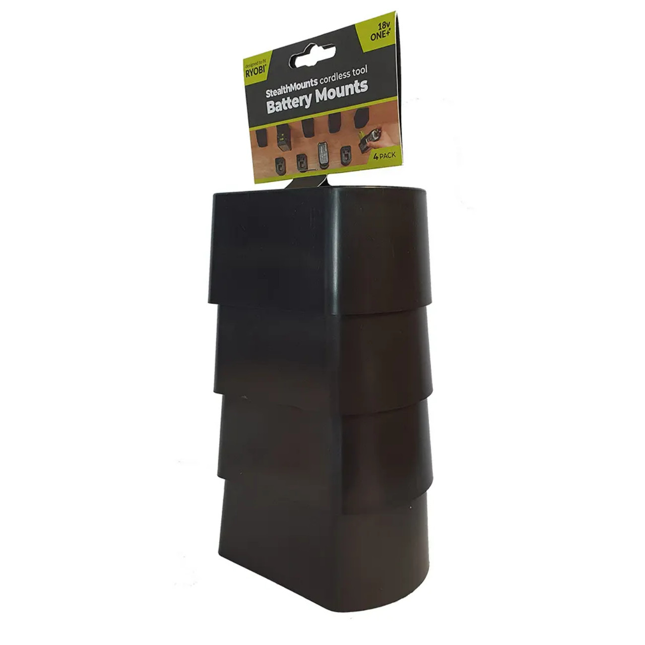 Tool Mounts Black Tool Mounts suit Ryobi 18V ONE+ 4pk